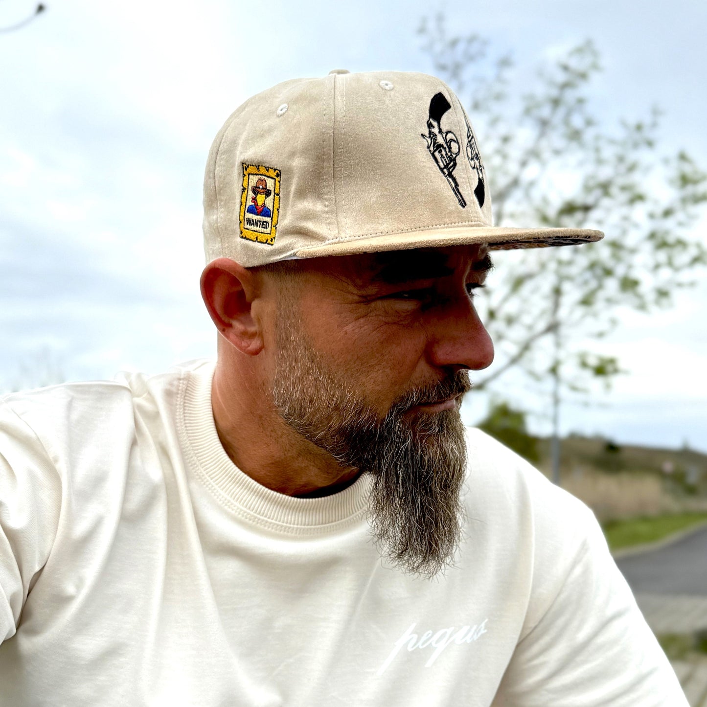 Cowboy Duel Snapback - Beiges Wildleder