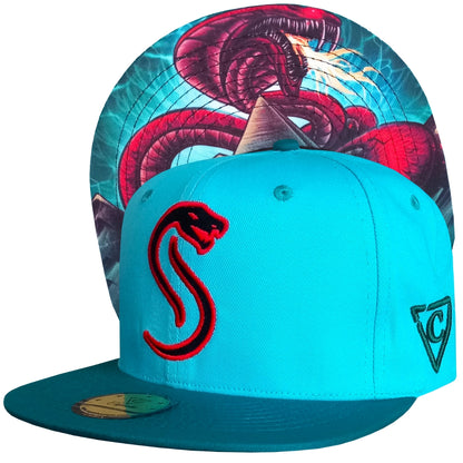 Fire snake snapback hat Fire Snake with a red snake logo from Capiche Caps