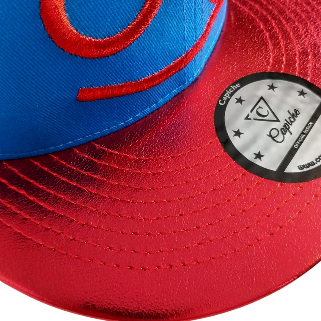 Sternzeichen Krebs Snapback - Blau/Rot Knisterndes Metallic