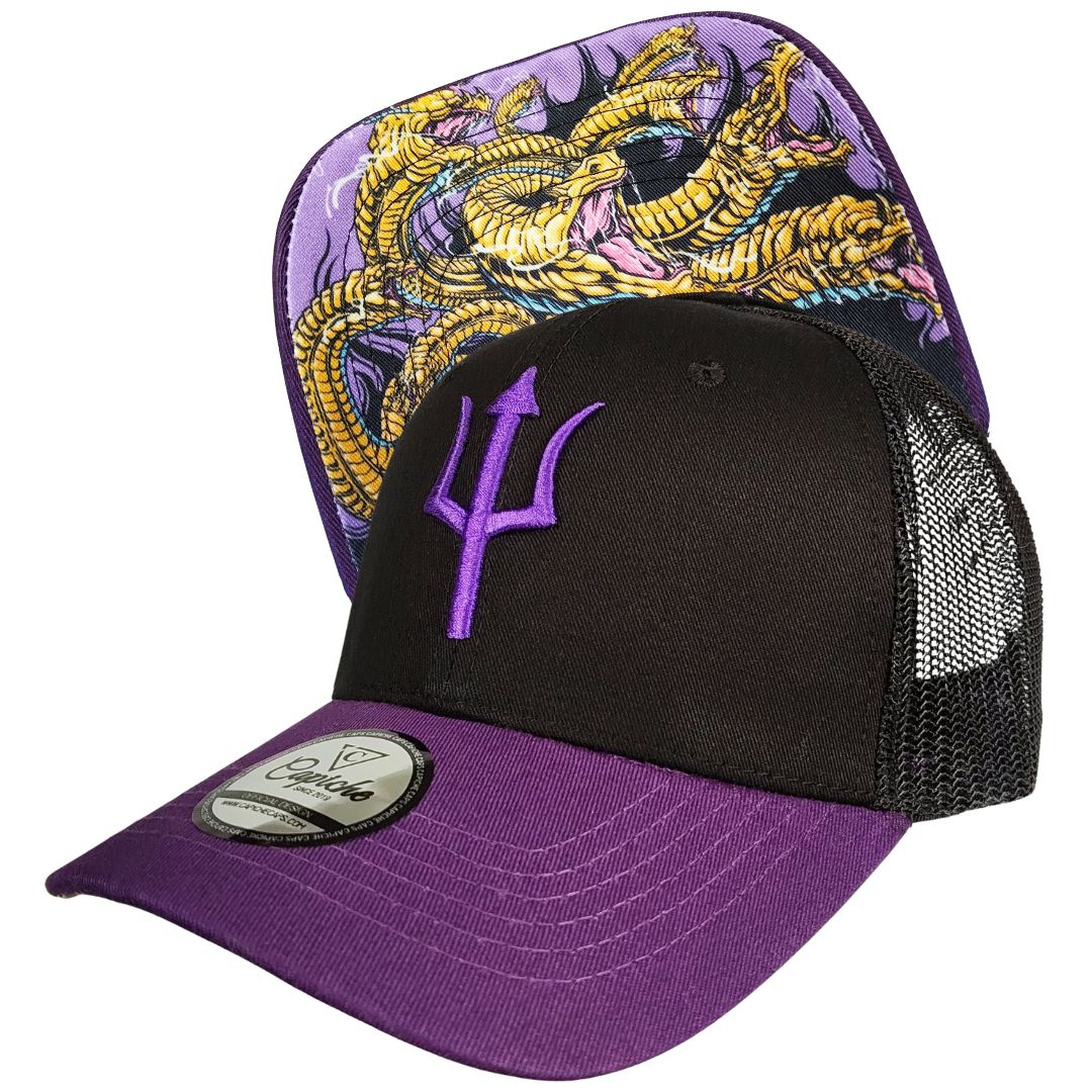 Hydra Trucker Cap - Black/Purple