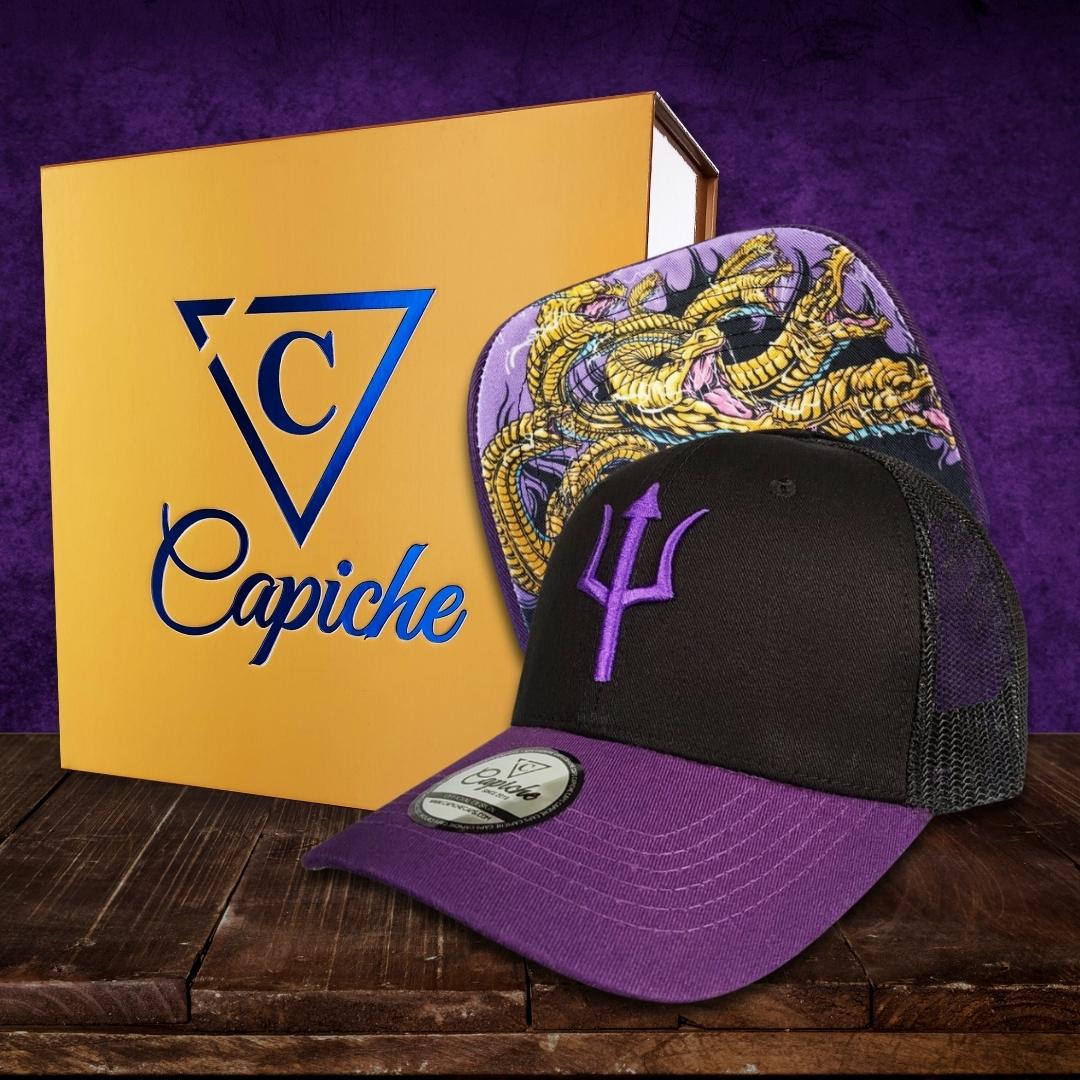 Hydra Trucker Cap - Black/Purple