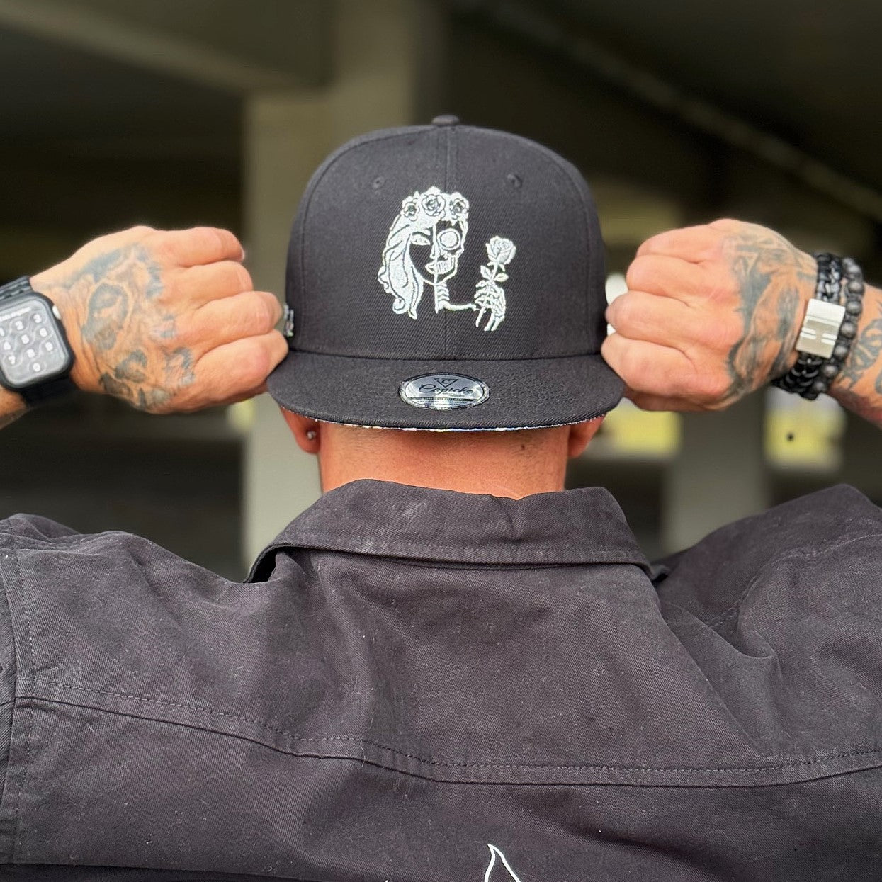 LIMITED EDITION Olli_Holli_Ink x Capiche La Catrina Snapback - Black