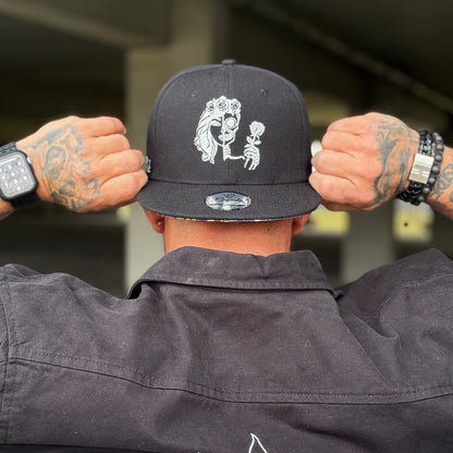 LIMITED EDITION Olli_Holli_Ink x Capiche La Catrina Snapback - Black