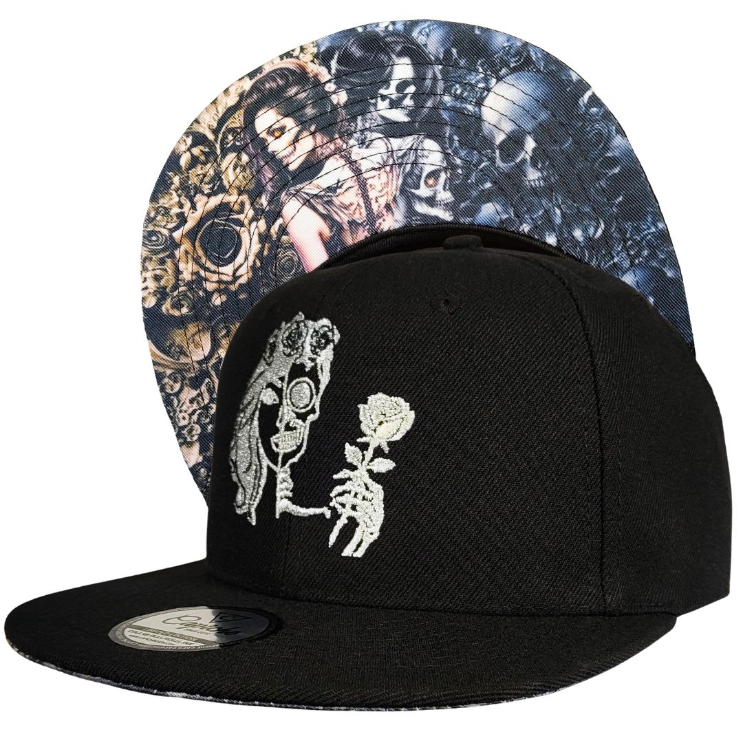 LIMITED EDITION Olli_Holli_Ink x Capiche La Catrina Snapback - Black