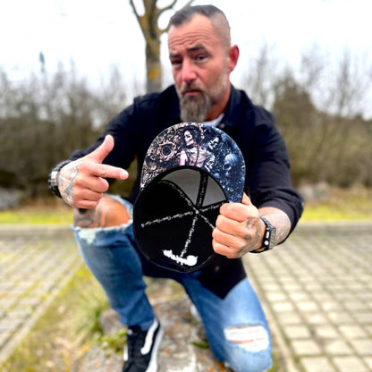 LIMITED EDITION Olli_Holli_Ink x Capiche La Catrina Snapback - Black