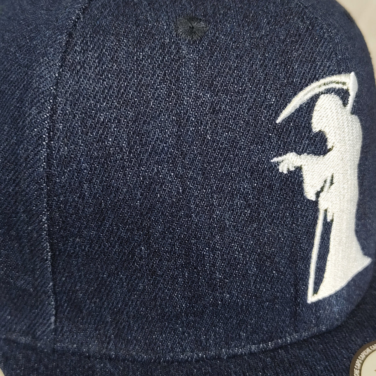 La Muerte Snapback - Blue Denim Jeans Fabric