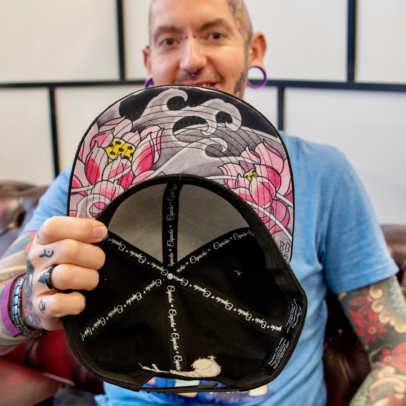 LIMITED EDITION Black Lotus Snapback - Black Suede