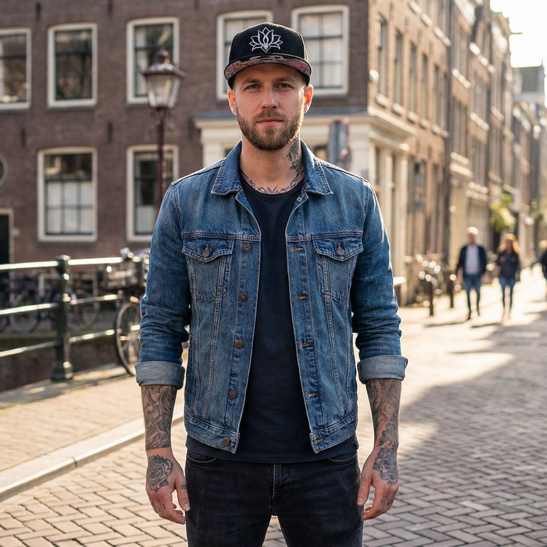 LIMITED EDITION Black Lotus Snapback - Black Suede