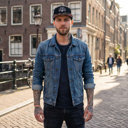 LIMITED EDITION Black Lotus Snapback - Black Suede