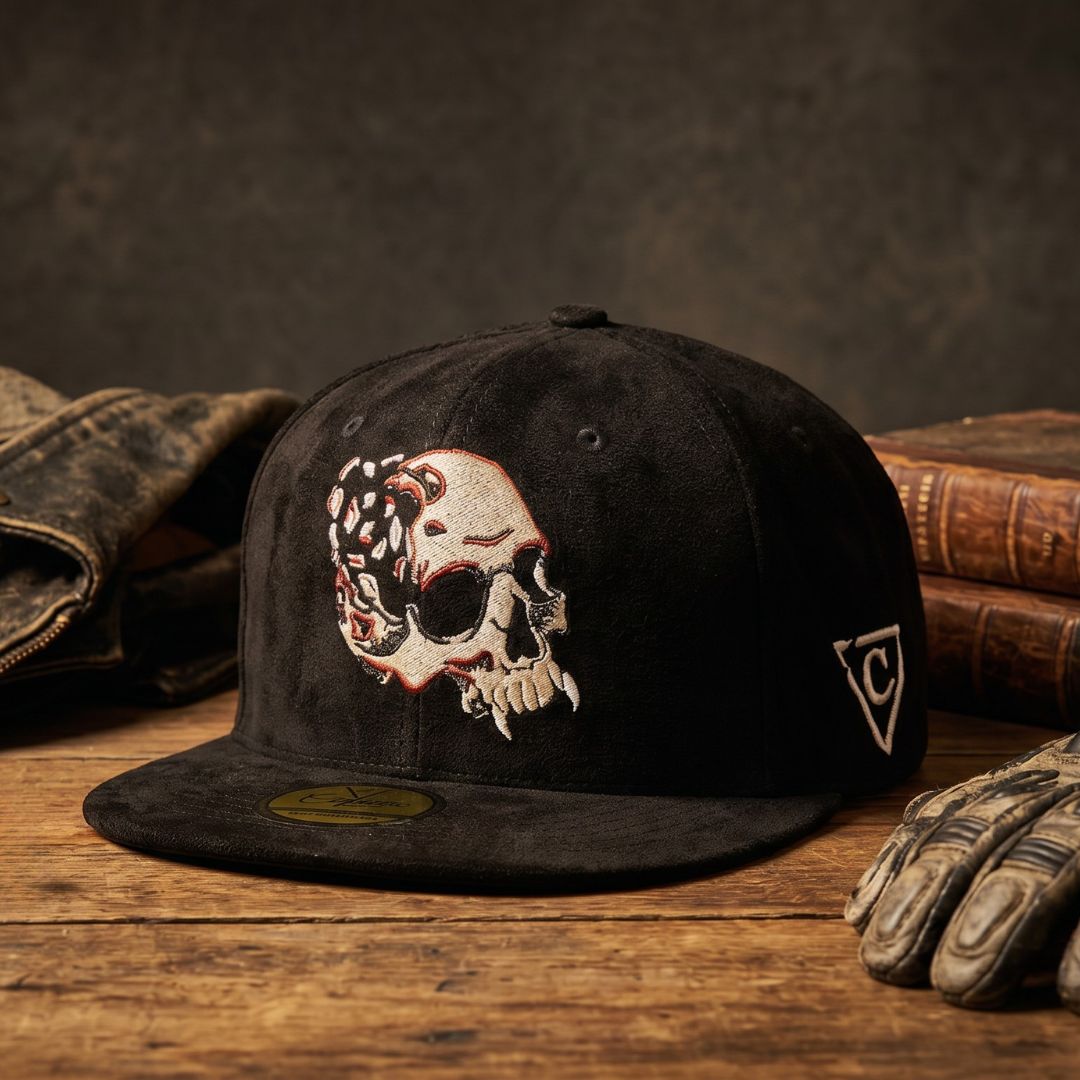 LIMITED EDITION Deadly Cave Snapback - Zwart suède