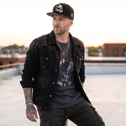 LIMITED EDITION Deadly Cave Snapback - Zwart suède