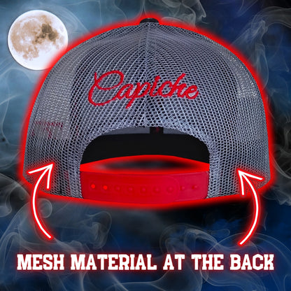 Limited Edition Grey Velvet Trucker Snapback Werewolf from Capiche Caps