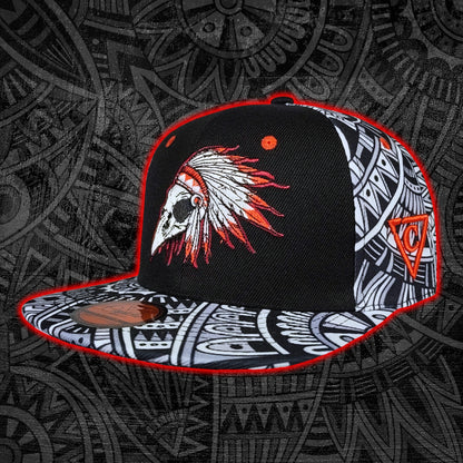 LIMITED EDITION Native Raven Snapback - Grey Native Pattern/Black