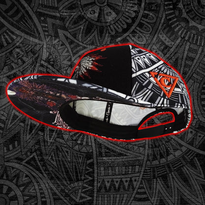 LIMITED EDITION Native Raven Snapback - Grey Native Pattern/Black