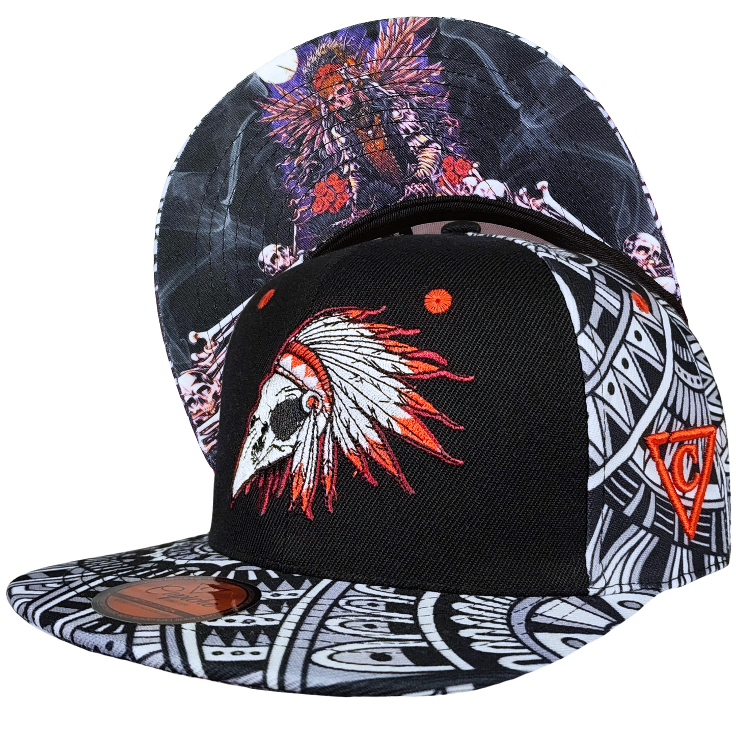 LIMITED EDITION Native Raven Snapback - Grey Native Pattern/Black