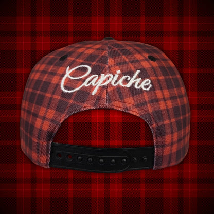 LIMITED Santa vs. Bigfoot Christmas Snapback - Red Flannel Pattern