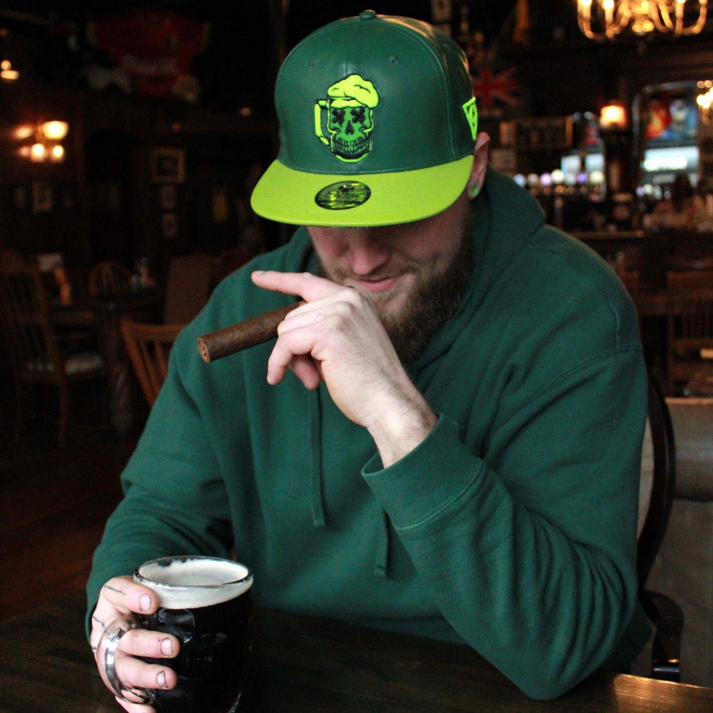 LIMITED EDITION St. Patricks Day Snapback - Green Faux Leather