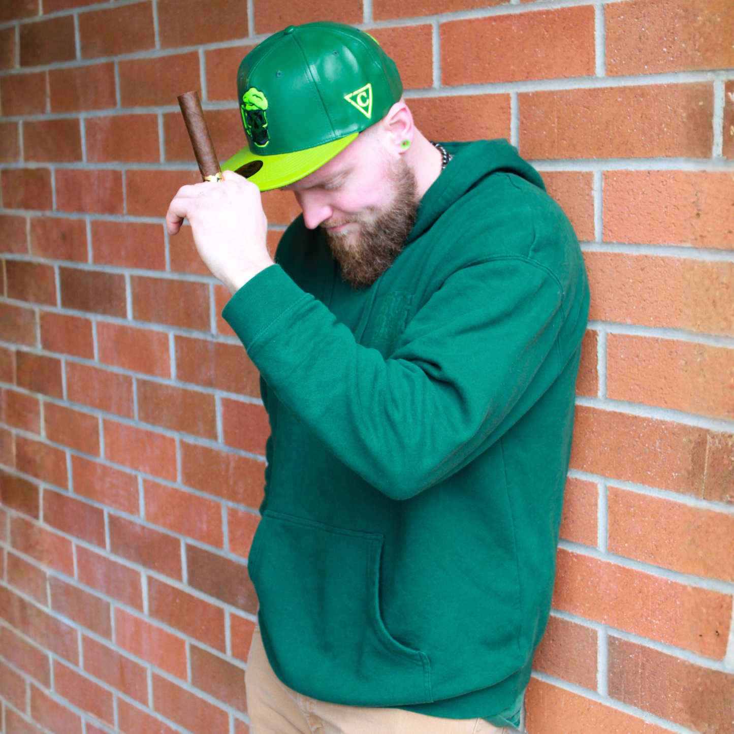 LIMITED EDITION St. Patricks Day Snapback - Green Faux Leather