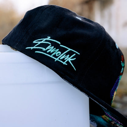 LIMITED EDITION Enno_Ink x Capiche Poison Snapback - Black Suede