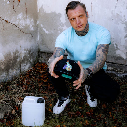 LIMITED EDITION Enno_Ink x Capiche Poison Snapback - Black Suede