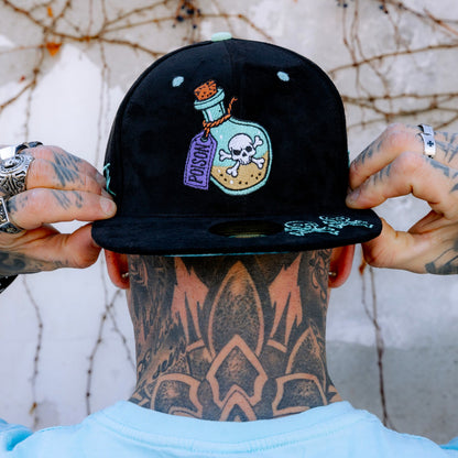LIMITED EDITION Enno_Ink x Capiche Poison Snapback - Black Suede