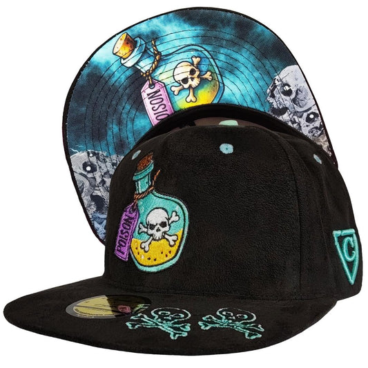 LIMITED EDITION Enno_Ink x Capiche Poison Snapback - Black Suede