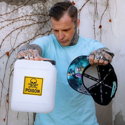 LIMITED EDITION Enno_Ink x Capiche Poison Snapback - Black Suede