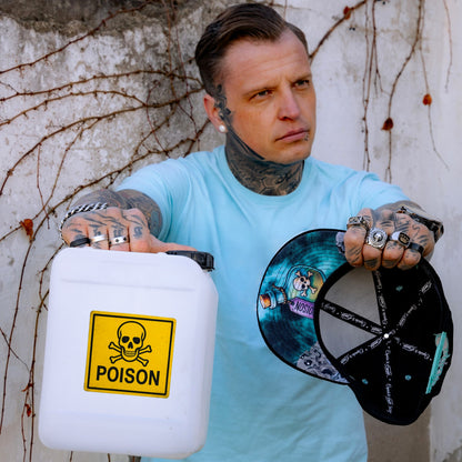 LIMITED EDITION Enno_Ink x Capiche Poison Snapback - Black Suede