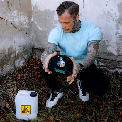 LIMITED EDITION Enno_Ink x Capiche Poison Snapback - Black Suede