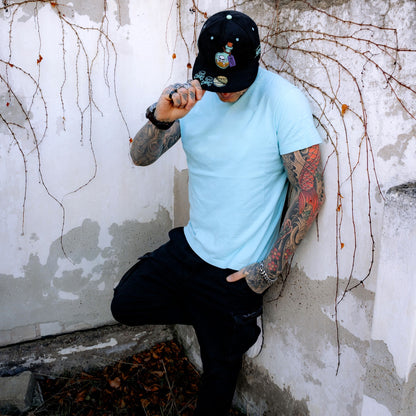 LIMITED EDITION Enno_Ink x Capiche Poison Snapback - Black Suede