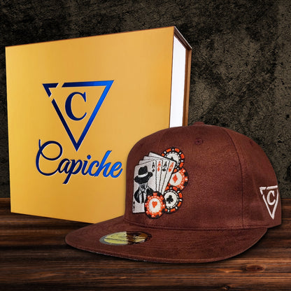 Mafia Poker Snapback No. 1 - Burgundy Suede