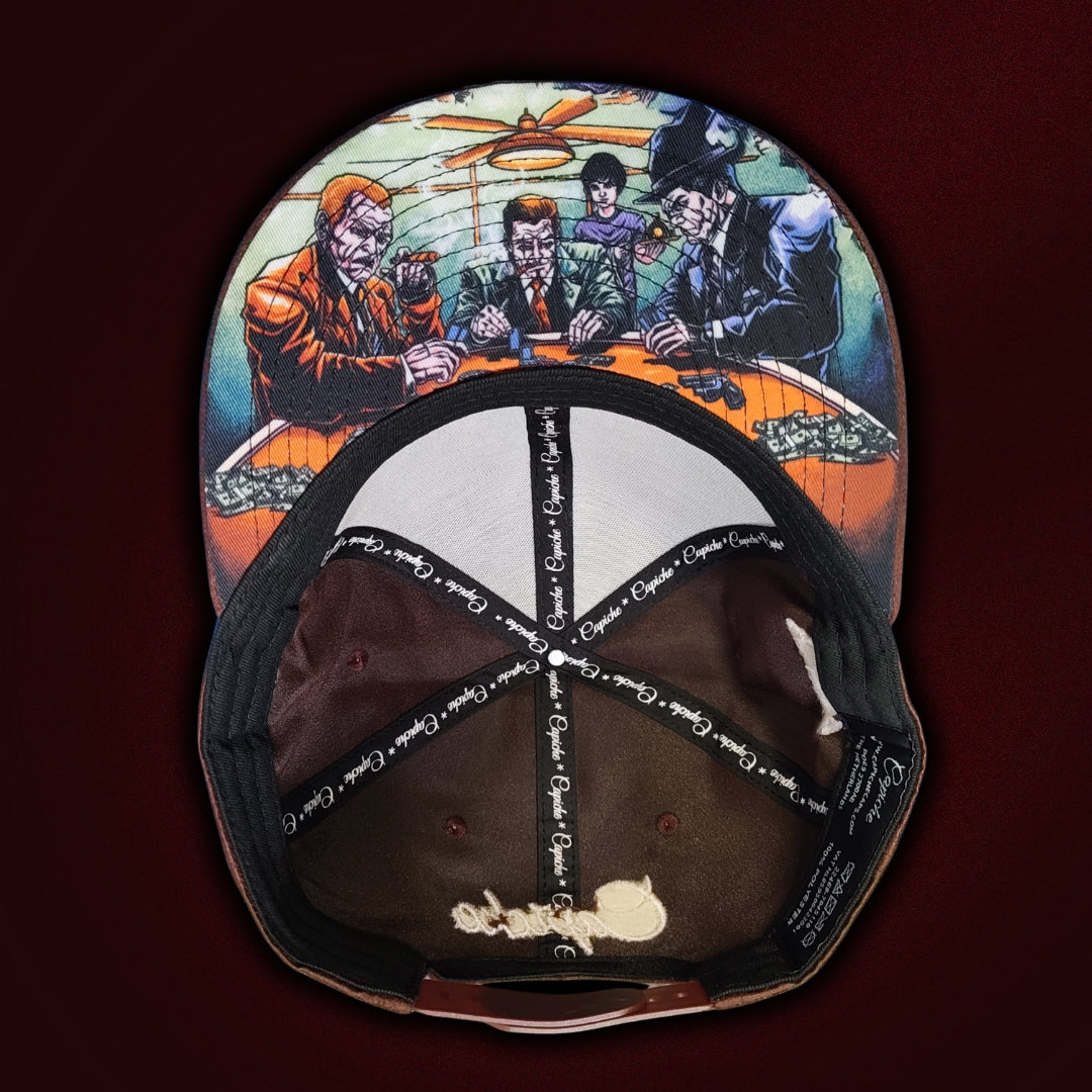 Mafia Poker Snapback No. 1 - Burgundy Suede