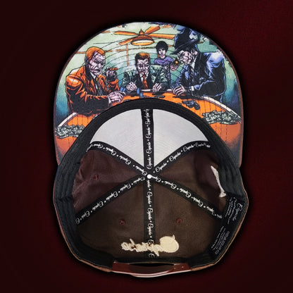 Mafia Poker Snapback No. 1 - Burgundy Suede