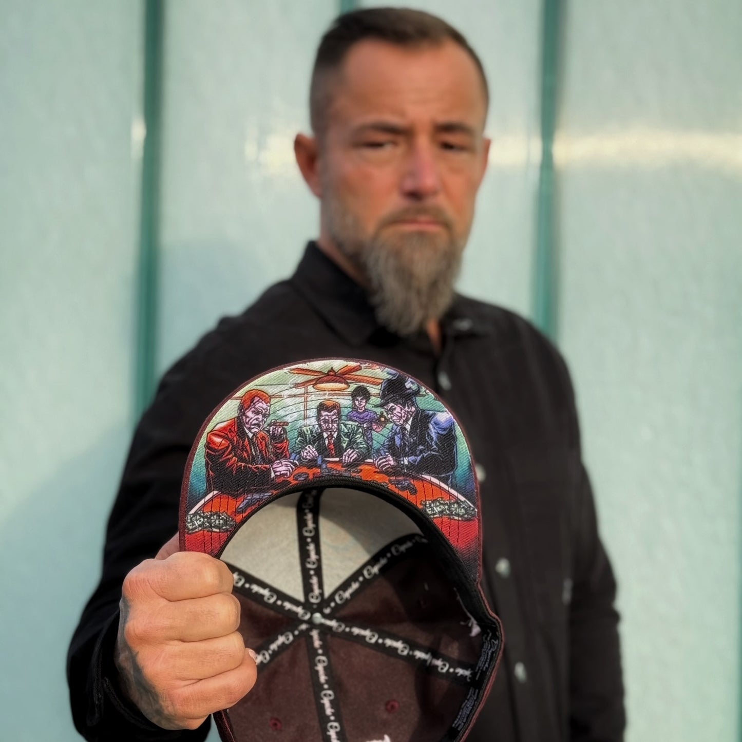 Mafia Poker Snapback No. 1 - Burgundy Suede