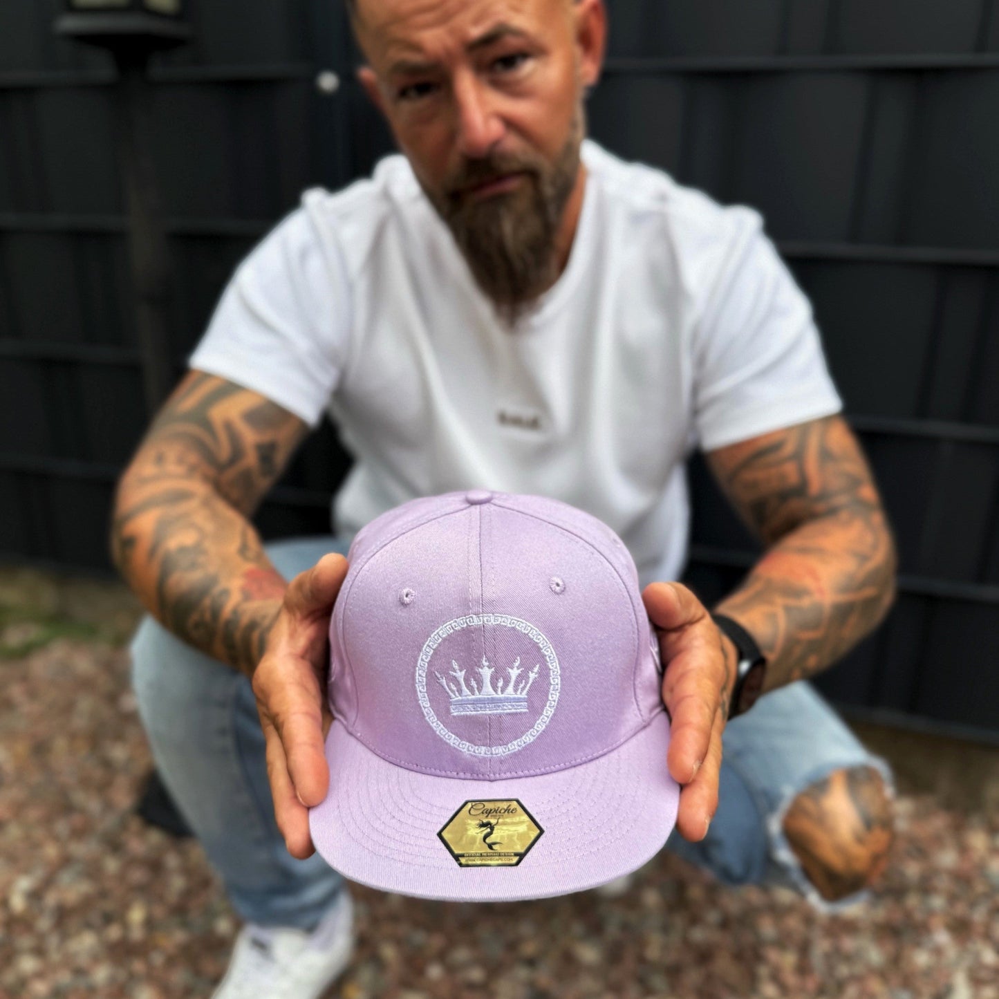 Gorra Snapback Mermaids Kingdom - Morado pastel