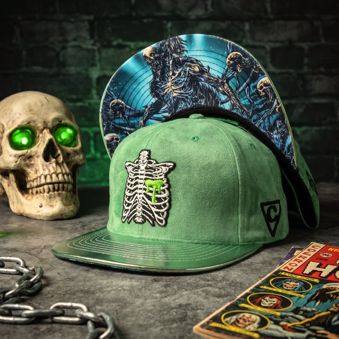 Monster Venom Snapback - Light Green Suede/Crackling Metallic