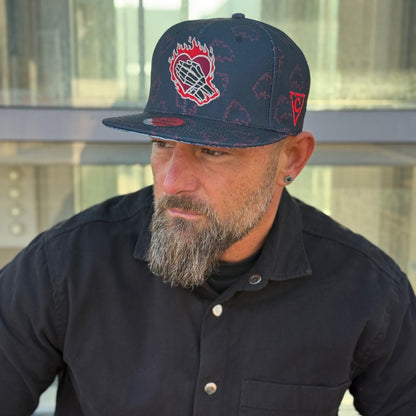 LIMITED EDITION My Forever Valentine Snapback - Midnight Blue/Red Hearts