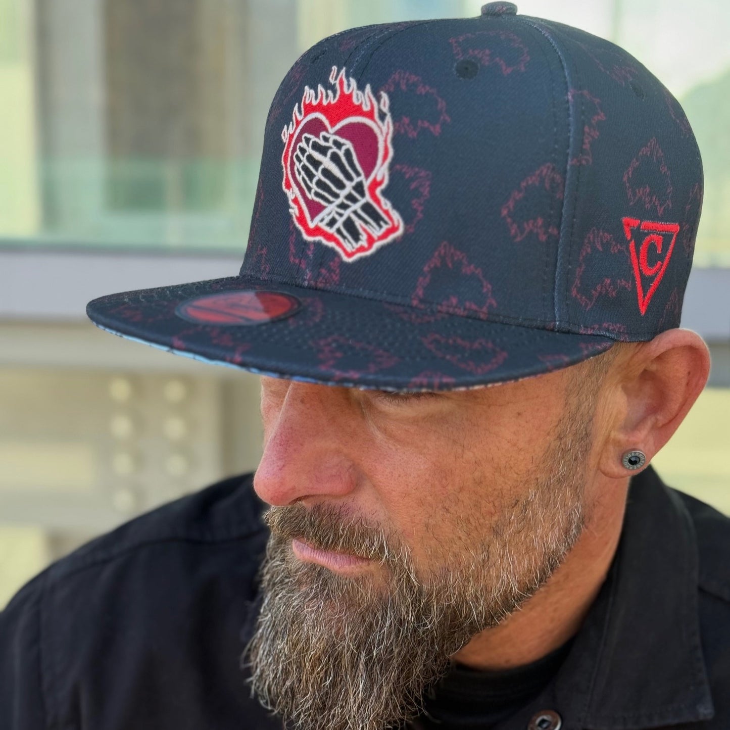 LIMITED EDITION My Forever Valentine Snapback - Midnight Blue/Red Hearts