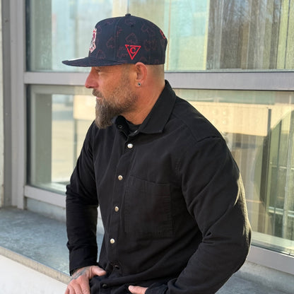 LIMITED EDITION My Forever Valentine Snapback - Midnight Blue/Red Hearts