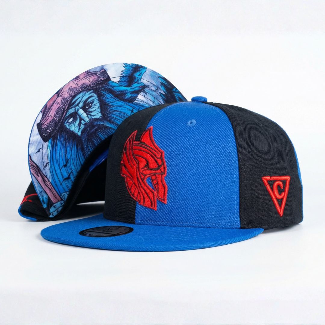 Casquette Odin Snapback - 50/50 Noir/Bleu