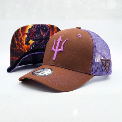 Czapka Argus Trucker - Brązowa/Fioletowa