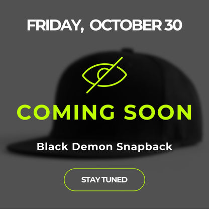 [Oct 30] Black Demon Snapback - Black Suede & Golden Thread