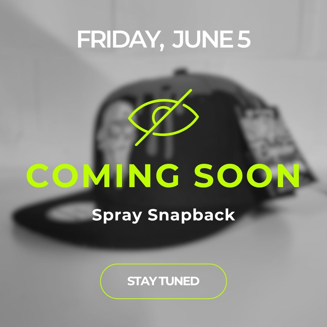 [June 5] Spray Snapback - Black/Blue Graffiti Spray