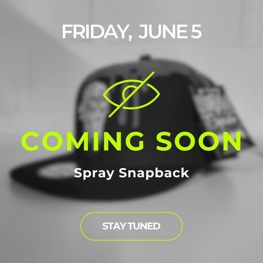 [June 5] Spray Snapback - Black/Blue Graffiti Spray