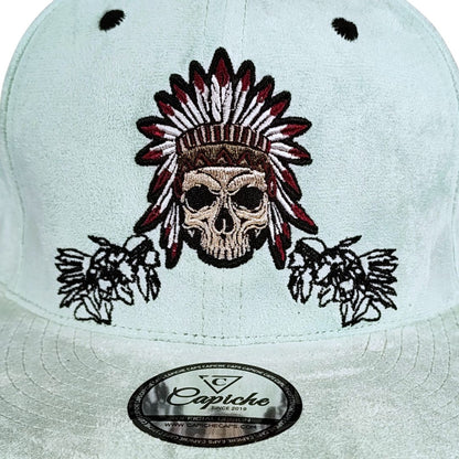 Ancestor Spirits Snapback - Light Mint Green Suede