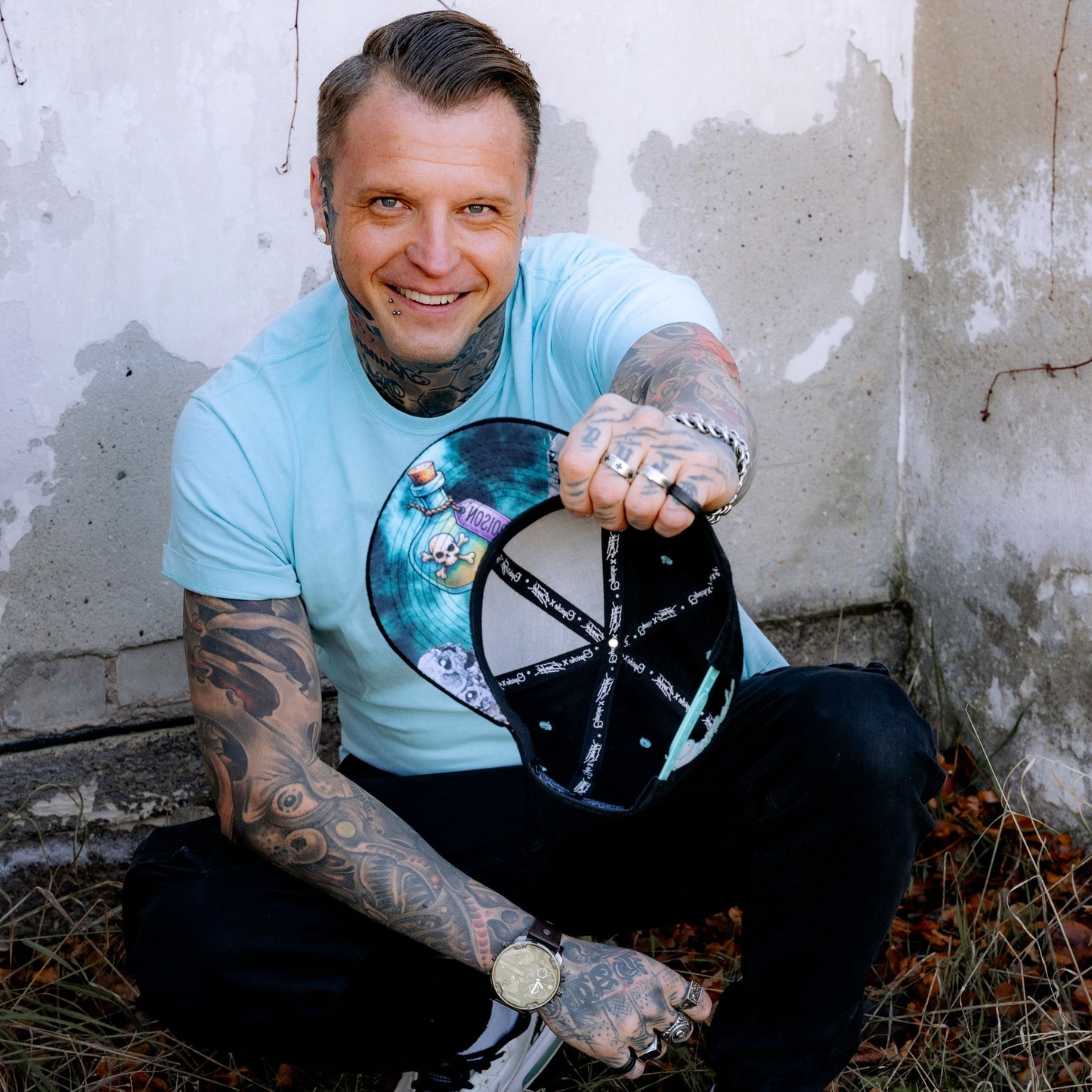 [JAN 27] LIMITED EDITION Enno_Ink x Capiche Poison Snapback - Black Suede