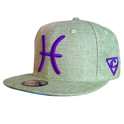 Pisces Snapback - Lichtgroen dik katoen