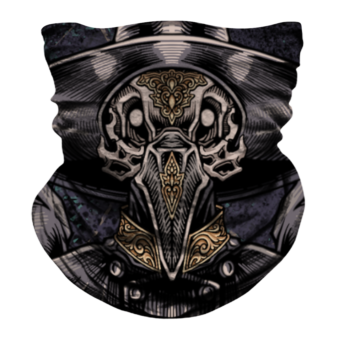 Plague Doctor Biker Mask - Dark Grey