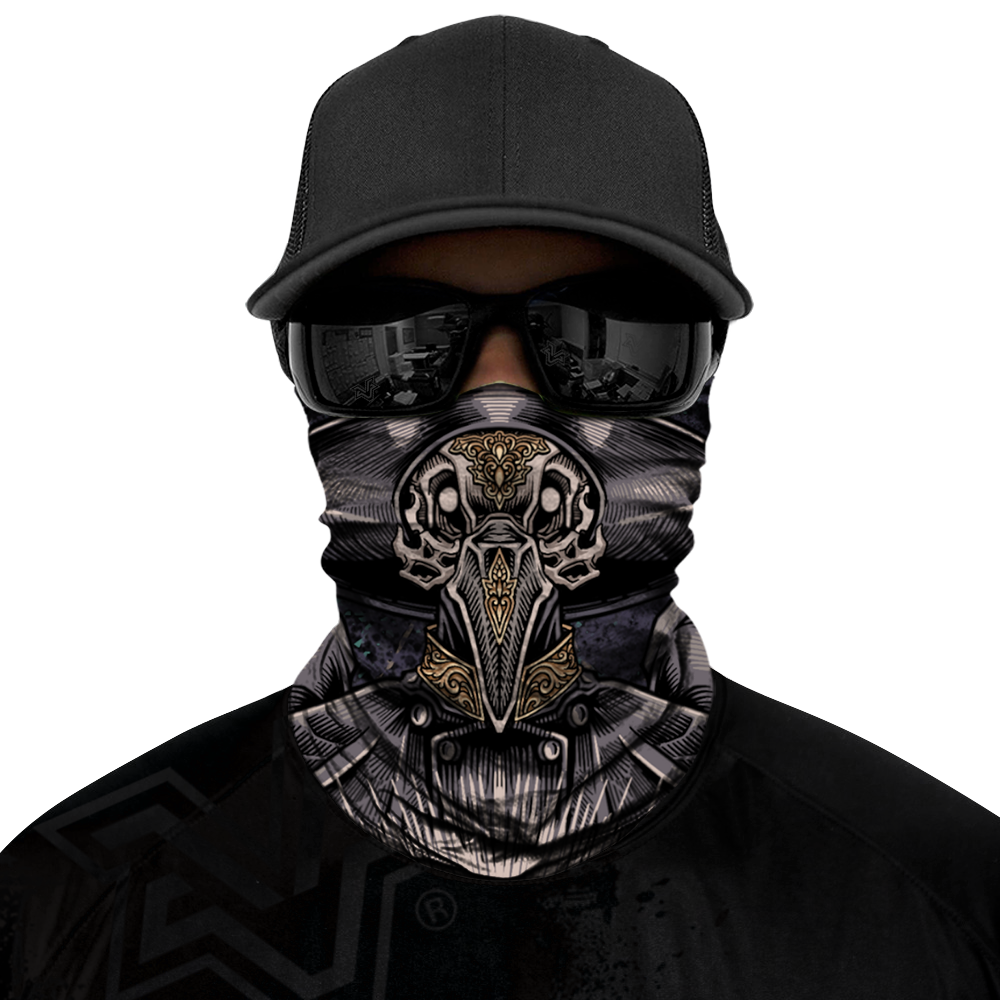 Plague Doctor Biker Mask - Dark Grey