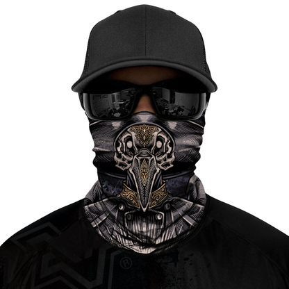 Plague Doctor Biker Mask - Dark Grey